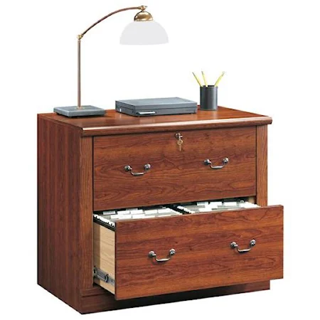 Lateral File Cabinet with Locking Top Drawer